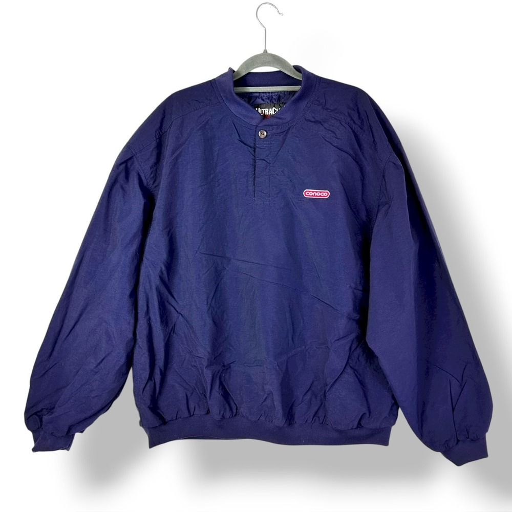 Vtg UltraClub Collection Conoco Blue Station Attendant Pullover Mens Medium